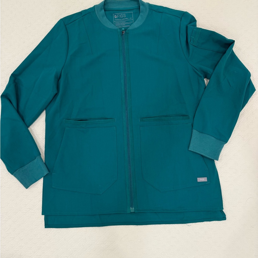 FIGS Teal Scrub Jacket